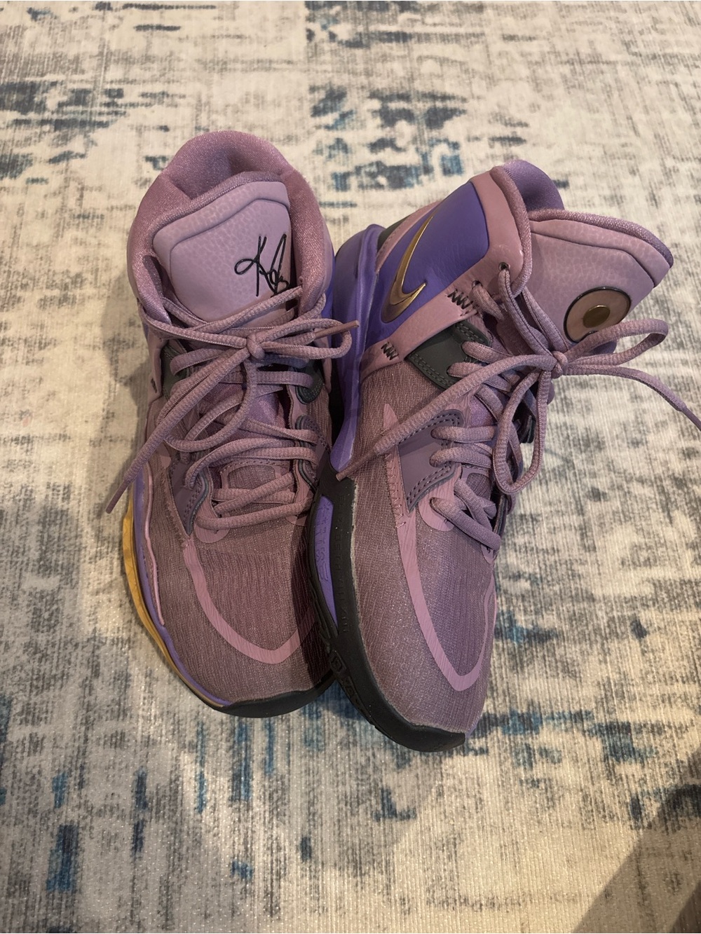 Nike Purple/Pink High-Top Basketball Sneakers